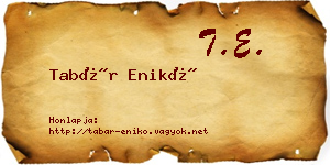 Tabár Enikő névjegykártya