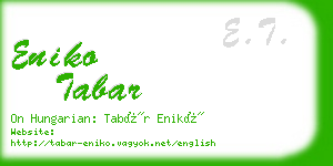 eniko tabar business card